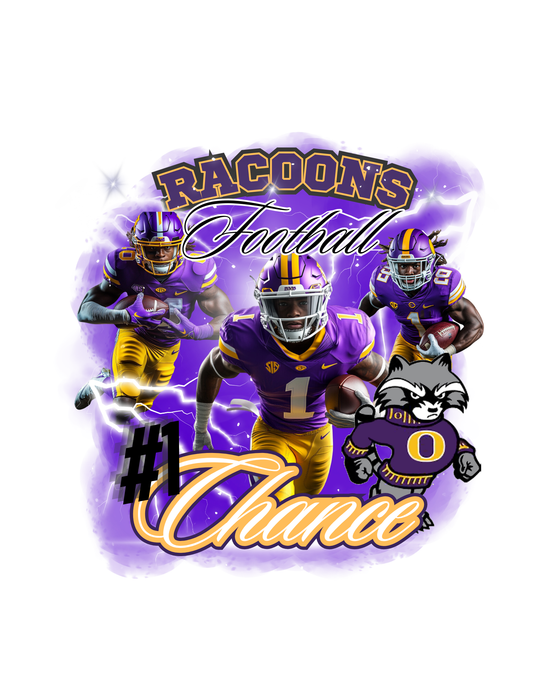 Purple football design 2